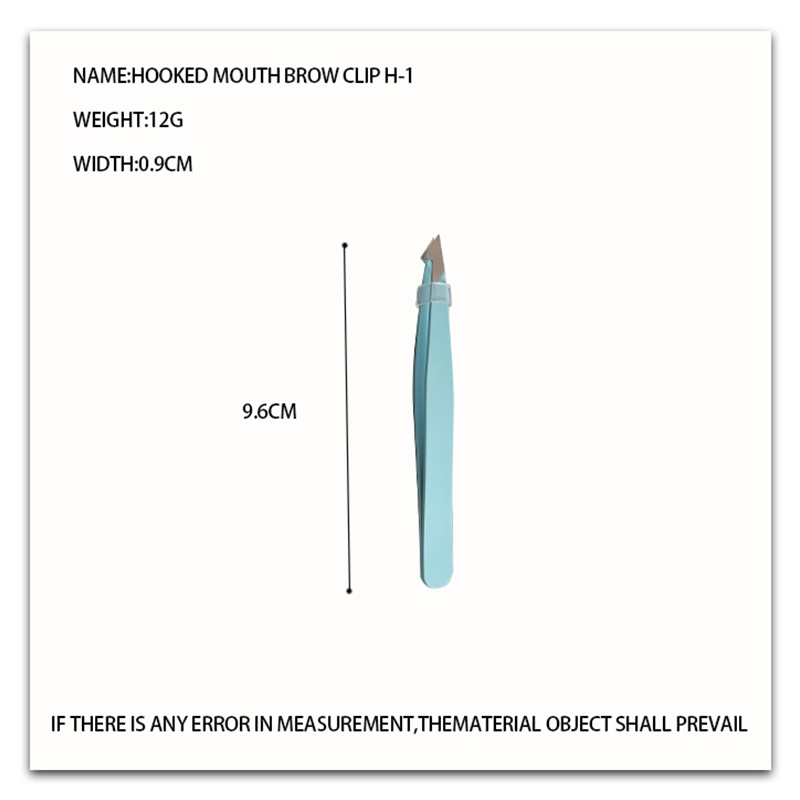 Pinza para cejas con boca ganchuda H-1/pinza para cejas con boca puntiaguda H-2